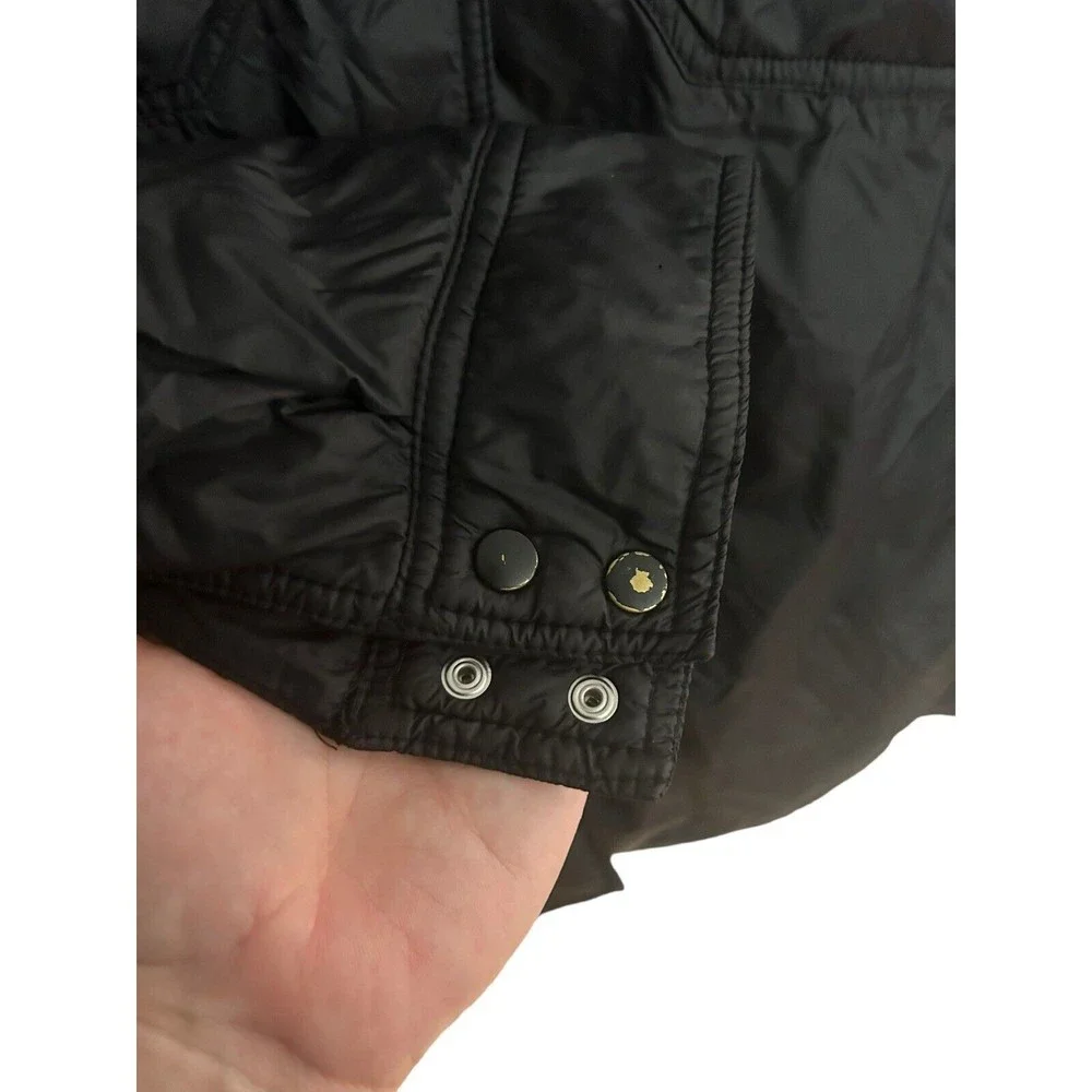 ZARA Men’s Puffer‎ Jacket Size Small Snaps Pockets Black
